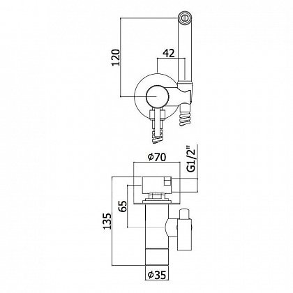 Paffoni Смеситель Tweet Round ZDUP110NO с гигиеническим душем – фотография-2