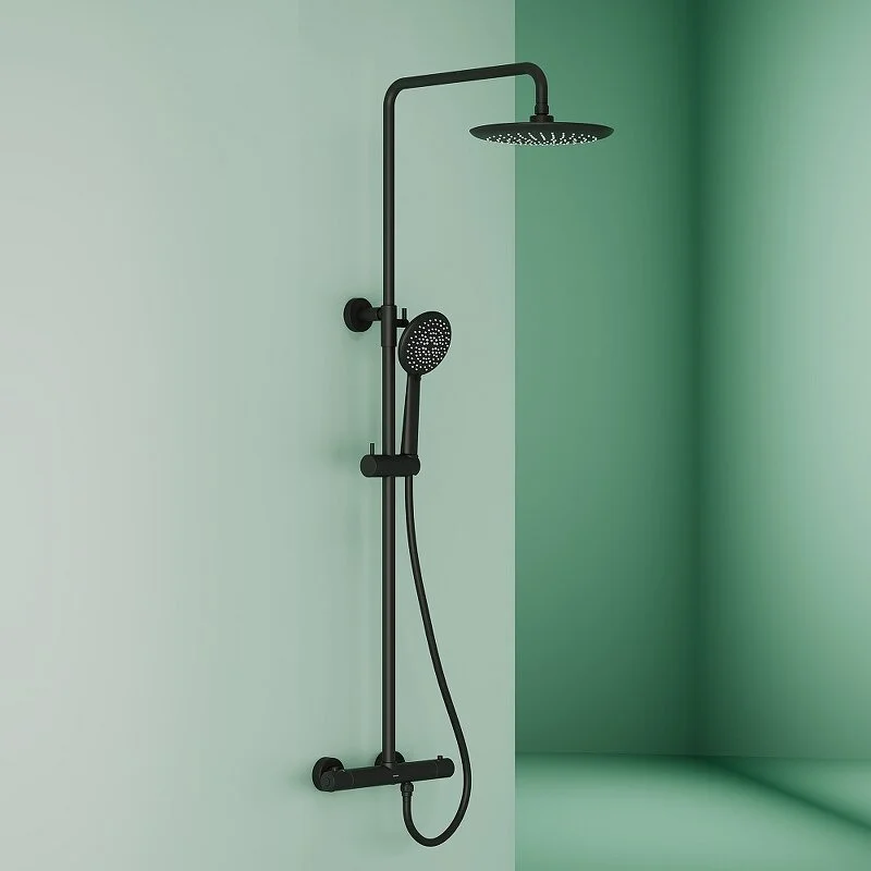 Sancos Душевая система Game с термостатом чёрный матовый SC3002MB – фотография-2