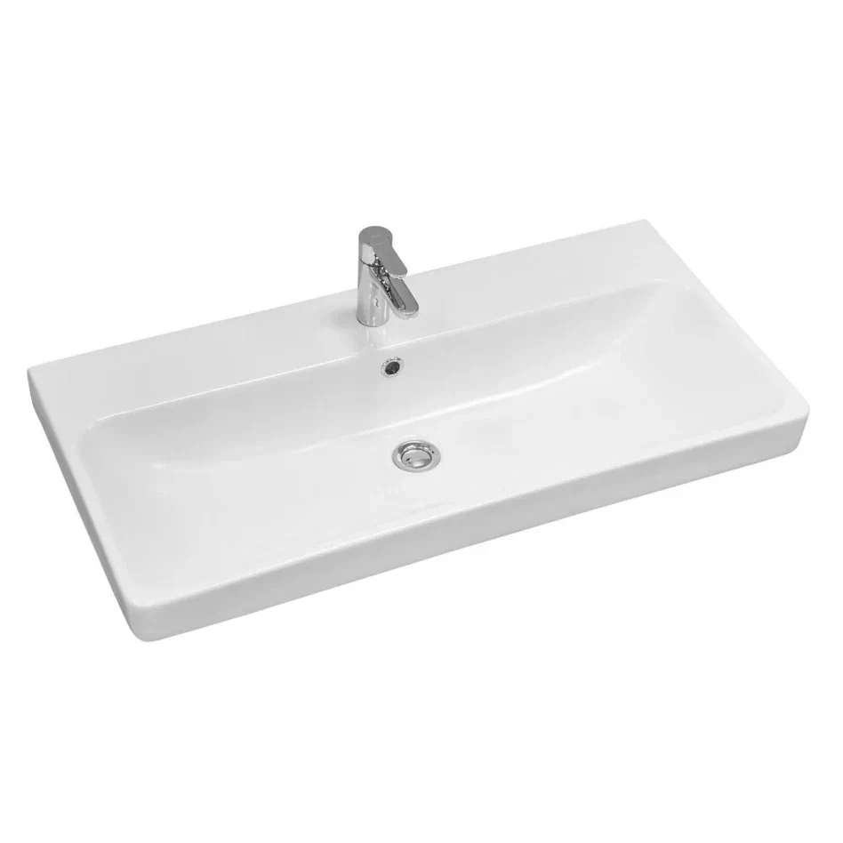 Onika Тумба с раковиной Тимбер 90 напольная графит/дуб сонома правая – фотография-11