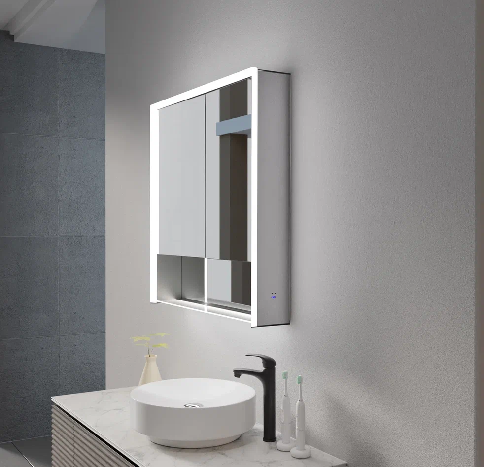 Esbano Зеркальный шкаф с подсветкой ES-3828D 80/85 – фотография-3