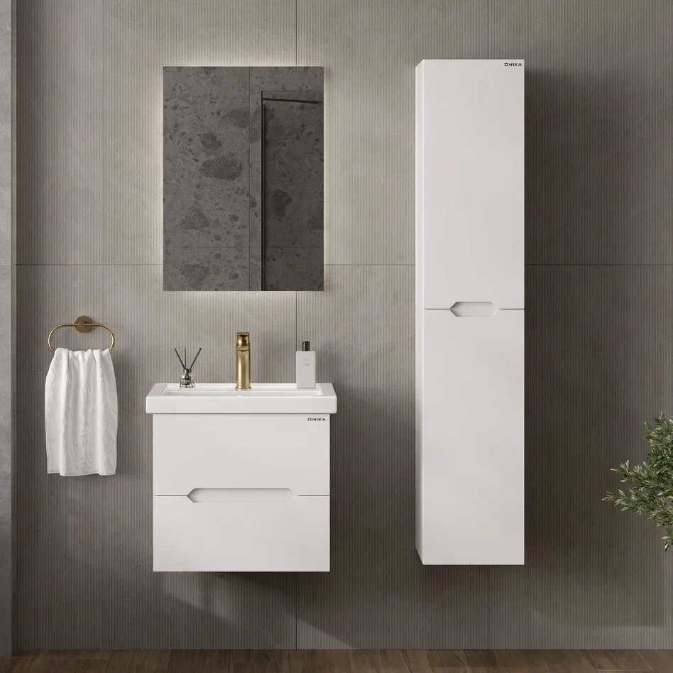 Onika Тумба под раковину Айленд 60 подвесная белая – фотография-3