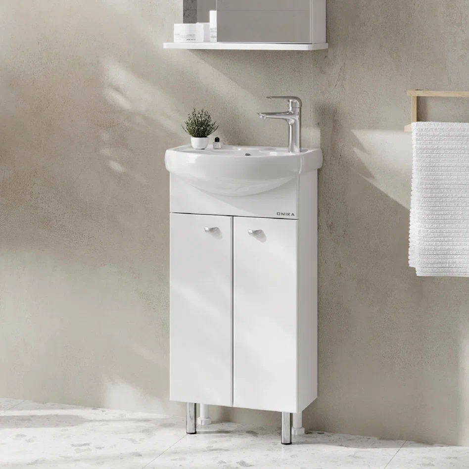 Onika Тумба под раковину Азов 40 напольная белая – фотография-5