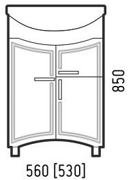 Corozo Мебель для ванной Креста 55 Z1 new – фотография-7