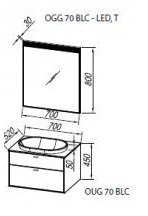 Kolpa San Зеркало Gloria OGG 70BLC – фотография-2