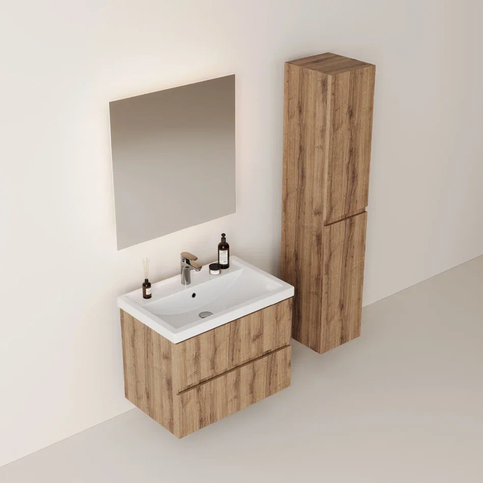 Onika Тумба под раковину Дарон 80 подвесная дуб крафт золотой – фотография-9