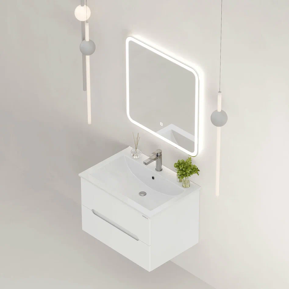 Onika Тумба под раковину Айленд 70 подвесная белая – фотография-10