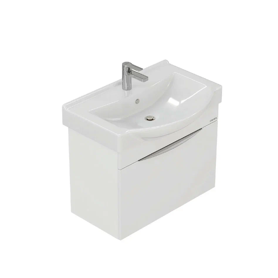 Onika Тумба с раковиной Навиа 80 подвесная белая – фотография-11
