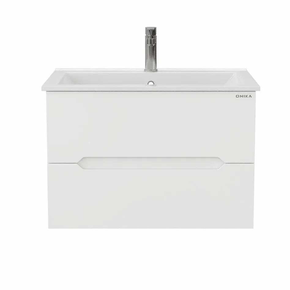 Onika Тумба под раковину Айленд 70 подвесная белая – фотография-3
