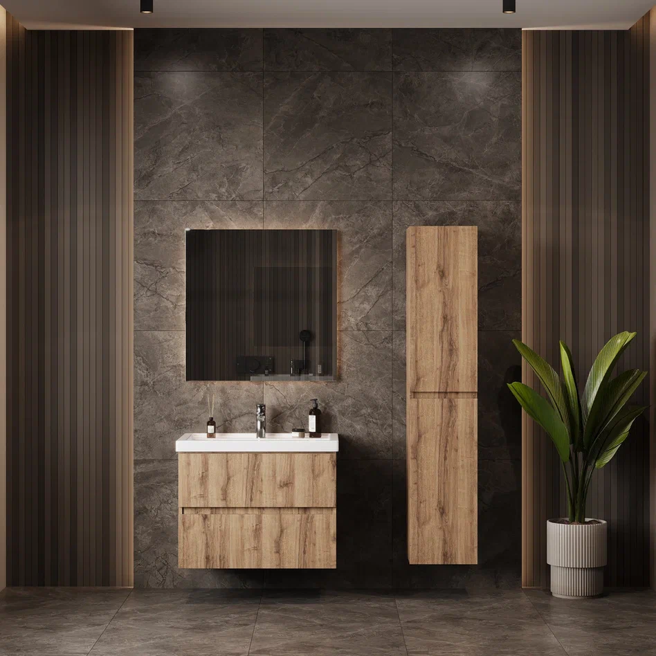 Onika Тумба под раковину Дарон 80 подвесная дуб крафт золотой – фотография-3