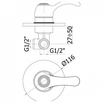 Paffoni Смеситель для душа Flavia FA010CR (с внутренней частью) – фотография-2