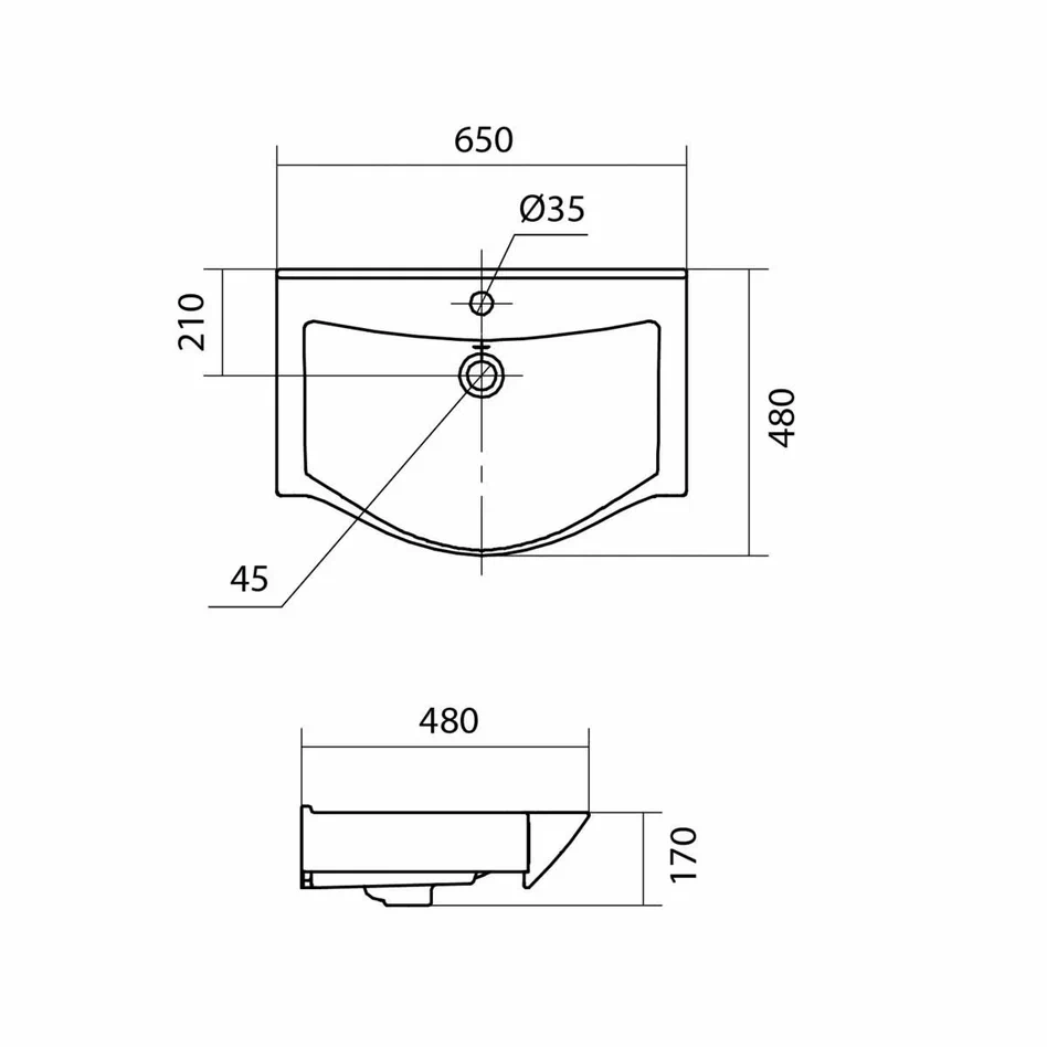 Onika Тумба с раковиной Навиа 65 напольная белая – фотография-6