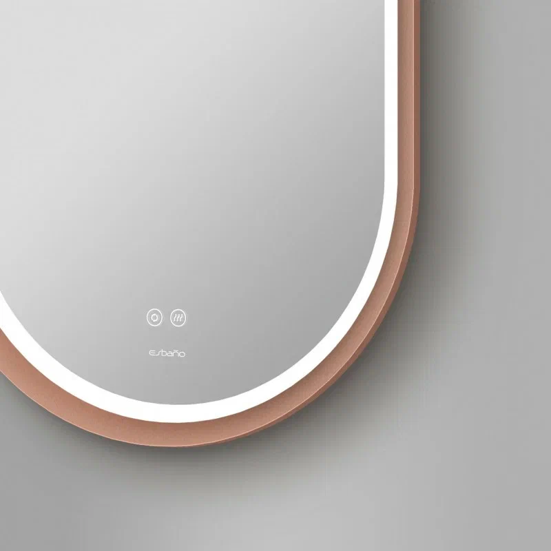 Esbano Зеркало со встроенной подсветкой ES-3310HVDG 50/90 розовое золото – фотография-2