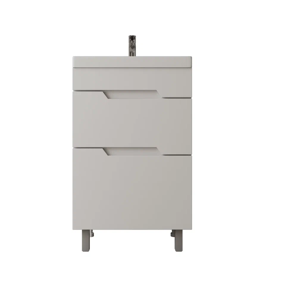 Onika Тумба с раковиной Ламина 80 напольная белая – фотография-10