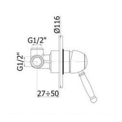 Paffoni Смеситель для душа Giorgia GI010CR (с внутренней частью) – фотография-2
