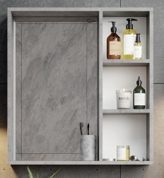 Onika Зеркальный шкаф Девис 65 бетон чикаго – фотография-1