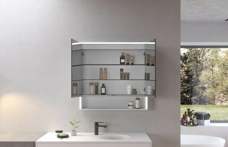 Esbano Зеркальный шкаф с подсветкой ES-5508 80/80   – фотография-3