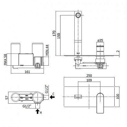 Paffoni Смеситель для раковины Tango TA104ST – фотография-2