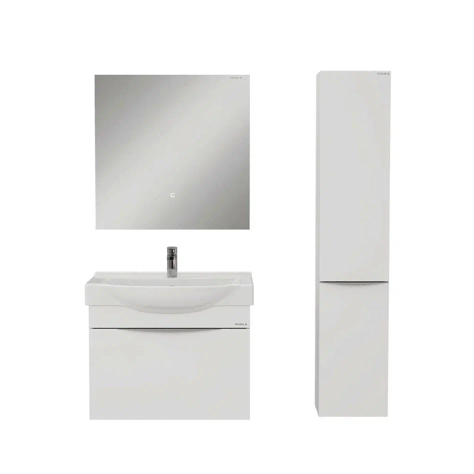 Onika Тумба с раковиной Навиа 80 подвесная белая – фотография-12