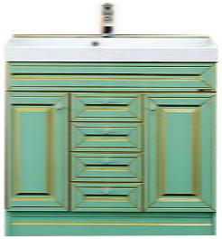 Misty Тумба для умывальника Vena 90 салатовая патина – фотография-1