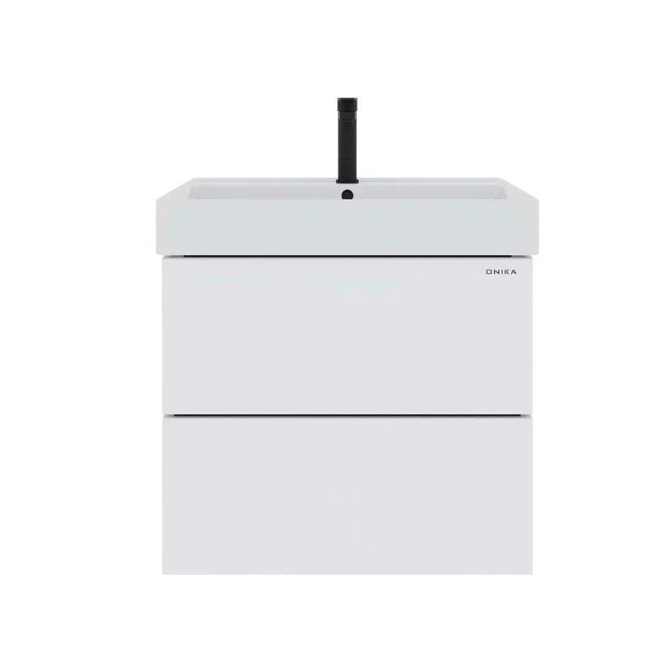 Onika Тумба с раковиной Эсквана 65 подвесная белая – фотография-2