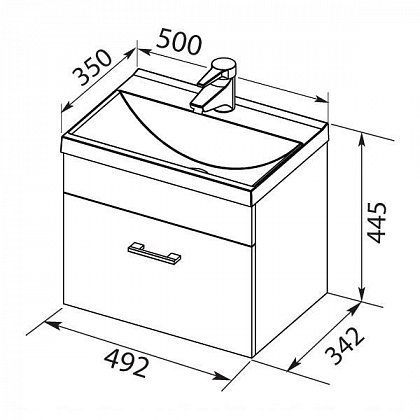 Aquanet Мебель для ванной Верона 50 белая – картинка-7