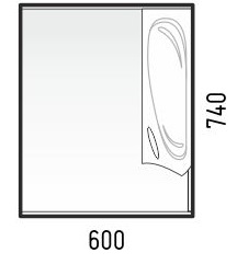 Corozo Зеркало-шкаф Кентис 60/С – фотография-2