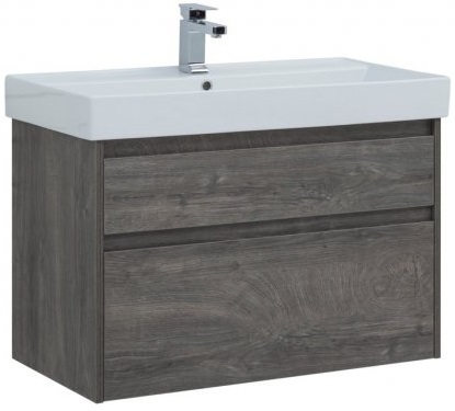 Aquanet Тумба с раковиной Nova Lite 90 2 ящика, дуб рошелье – фото-1