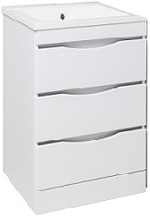 Runo Тумба с раковиной Орион 120 L белый – фотография-2