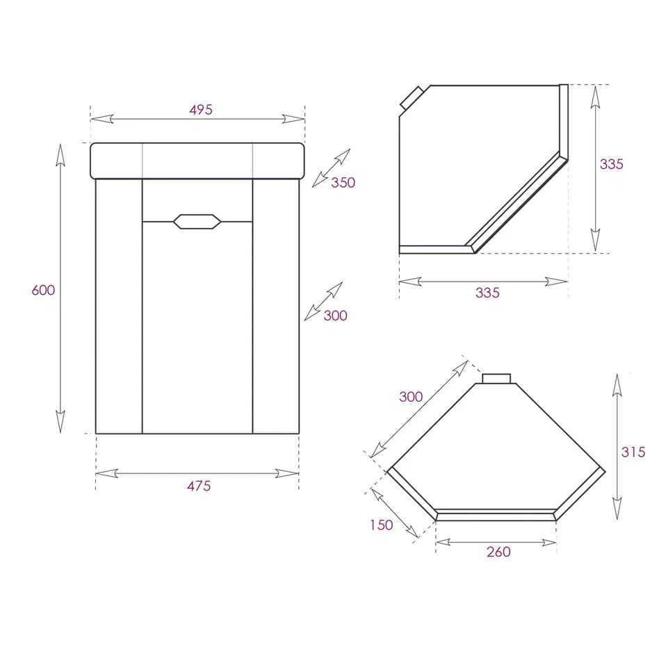 Onika Тумба под раковину Айленд 35 подвесная белая угловая – фотография-4