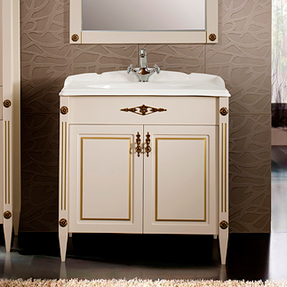 Belux Тумба с раковиной Империя 85 слоновая кость – фото-1