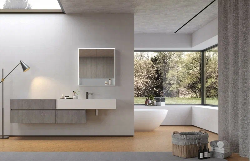 Esbano Зеркальный шкаф с подсветкой ES-5508 80/80   – фотография-5