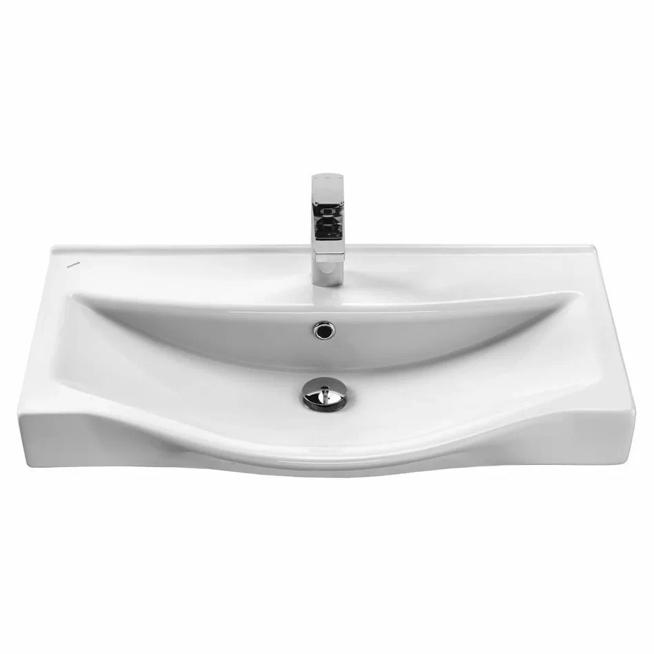 Onika Тумба с раковиной Навиа 80 подвесная белая – фотография-14