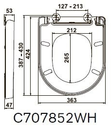 Am.Pm Крышка-сиденье Spirit C707852WH с микролифтом – фотография-2
