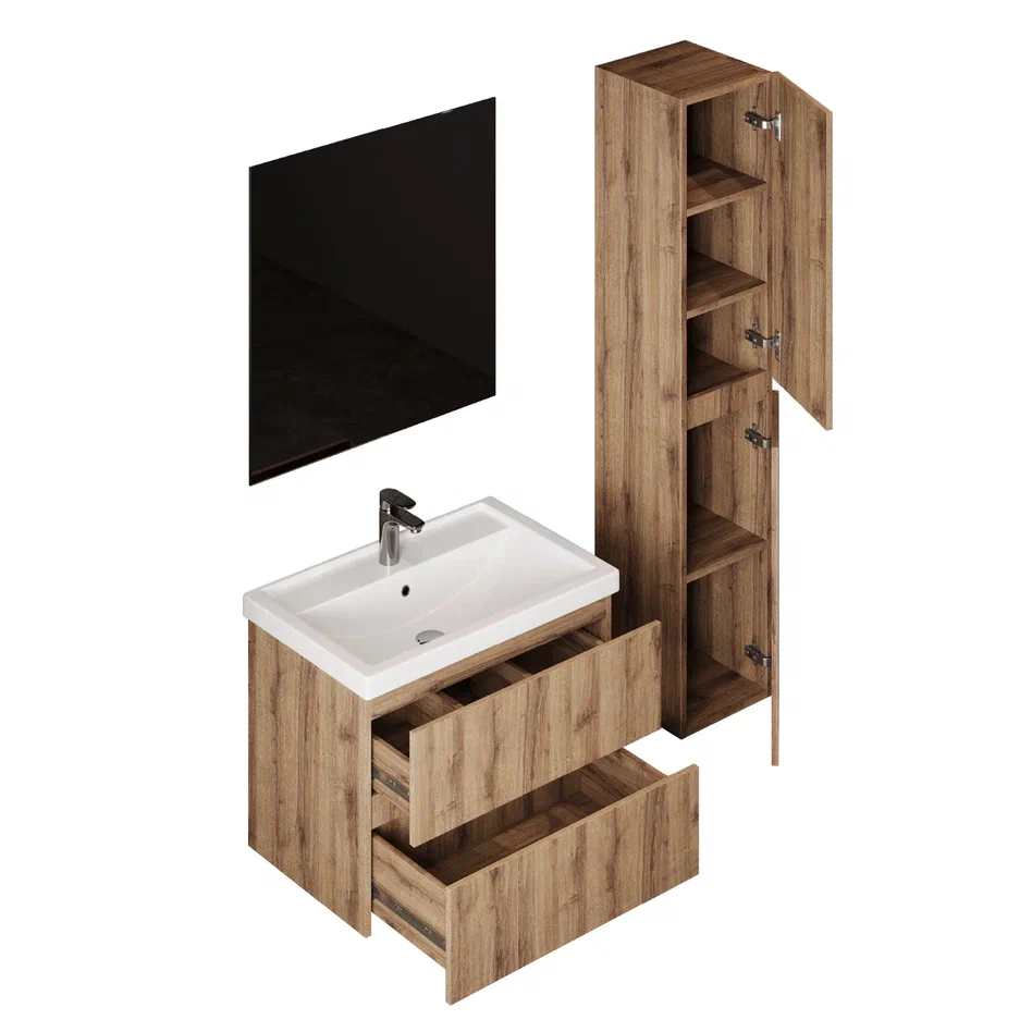 Onika Тумба под раковину Дарон 60 подвесная дуб крафт золотой – фотография-9