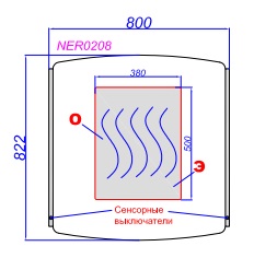 Aqwella Зеркало для ванной Neringa 80 – фотография-2