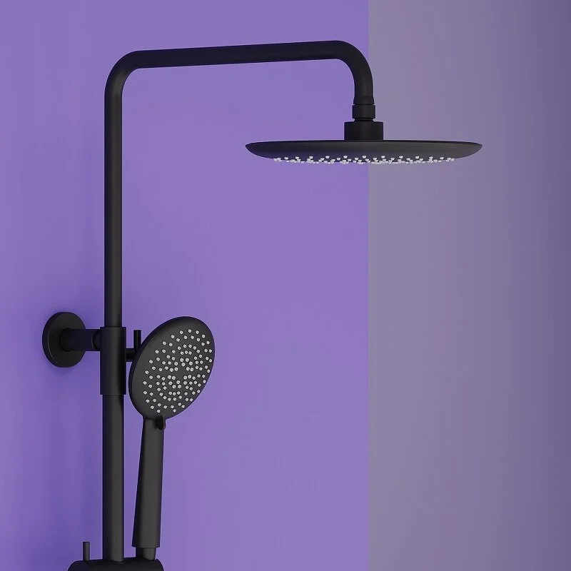 Sancos Душевая система Game с термостатическим смесителем чёрный матовый SC3001MB – фотография-8