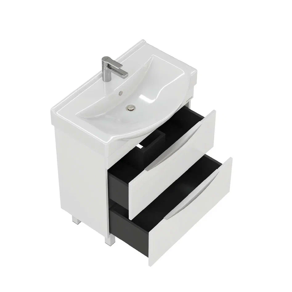 Onika Тумба под раковину Навиа 80 напольная белая – фотография-8