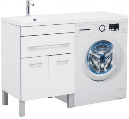 Aquanet Тумба с раковиной Верона 120 L напольная белая – фото-1
