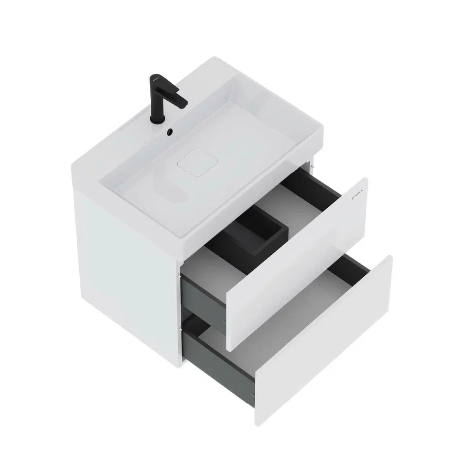 Onika Тумба под раковину Эсквана 65 подвесная белая – фотография-10