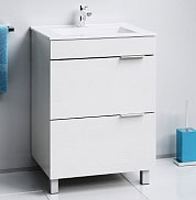 Aqwella Тумба для умывальника Бриг 60 белая, 2 ящика