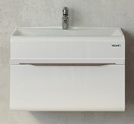 Velvex Тумба под раковину Crystal Cub 60 подвесная, белая – фотография-1