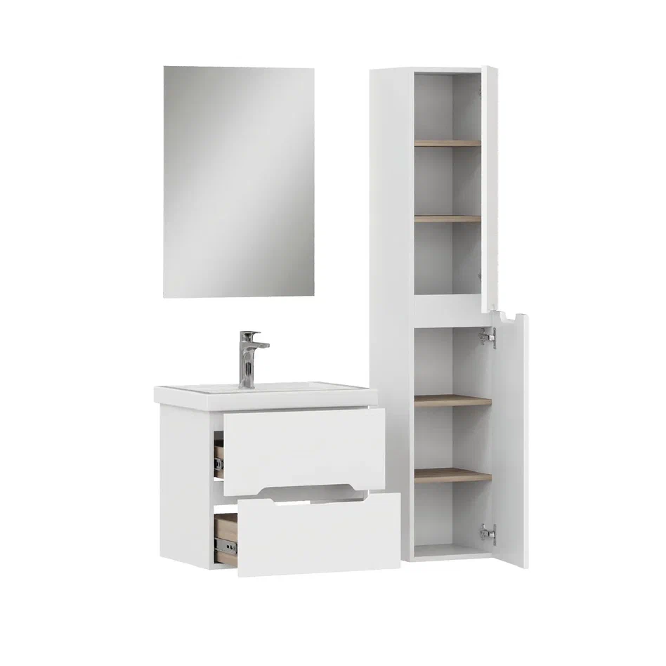 Onika Тумба под раковину Айленд 60 подвесная белая – фотография-9