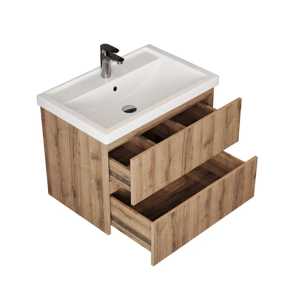 Onika Тумба под раковину Дарон 80 подвесная дуб крафт золотой – фотография-2