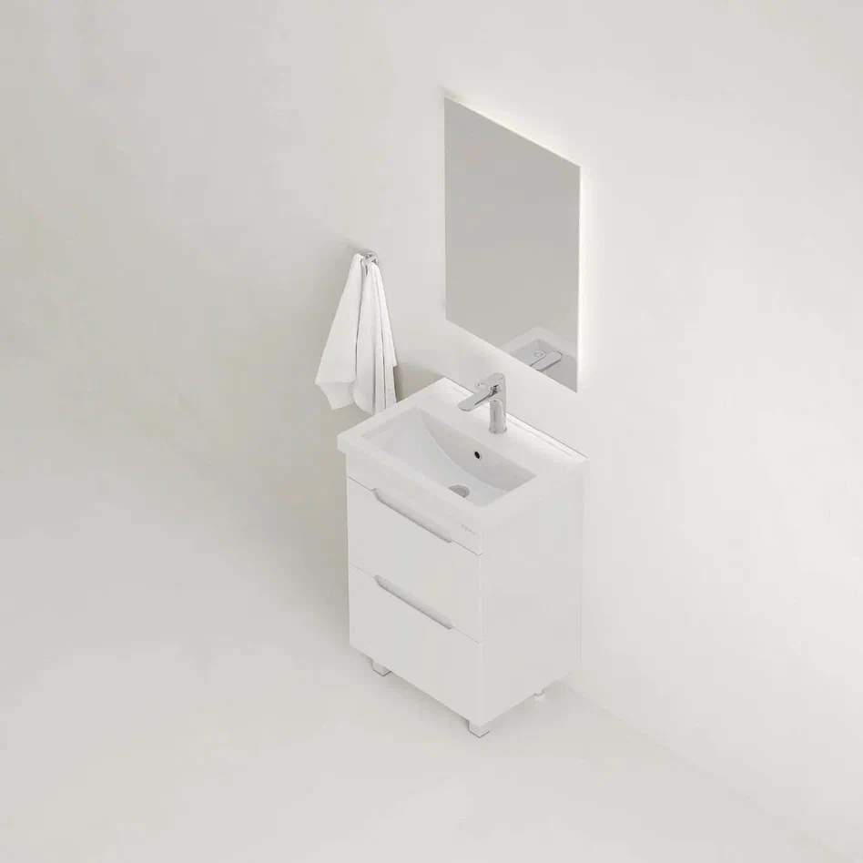 Onika Тумба под раковину Айленд 60 напольная белая – фотография-6