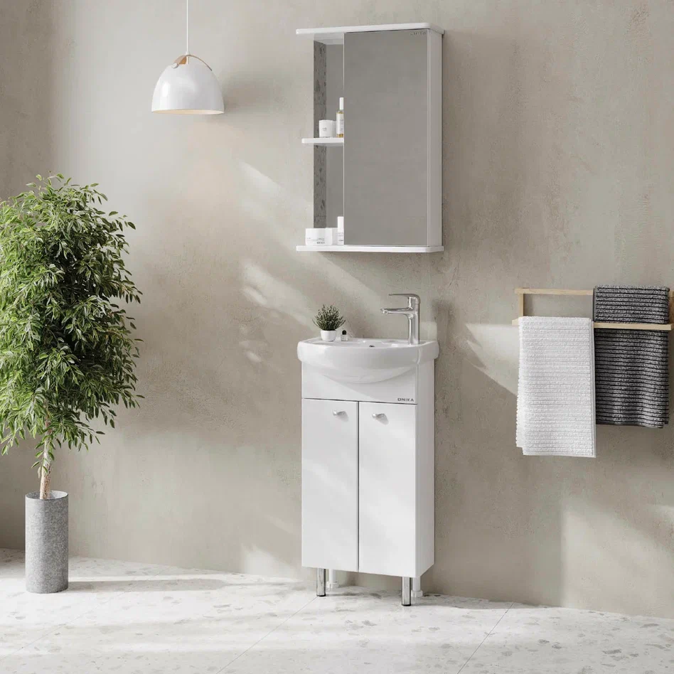 Onika Тумба под раковину Азов 40 напольная белая – фотография-4