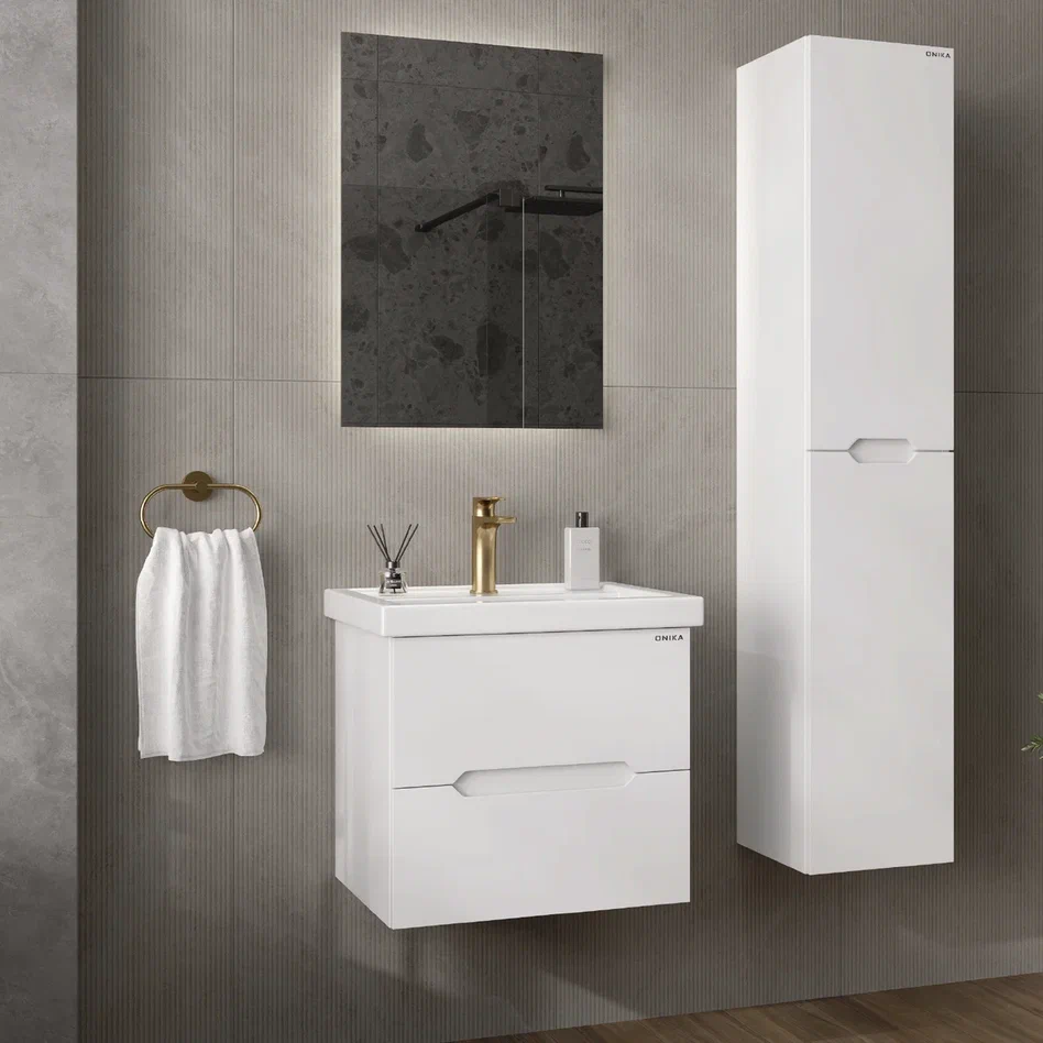 Onika Тумба под раковину Айленд 50 подвесная белая – фотография-3
