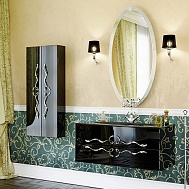 Clarberg Шкаф-пенал "Due Amanti 25" черный, ручки хром – фотография-4