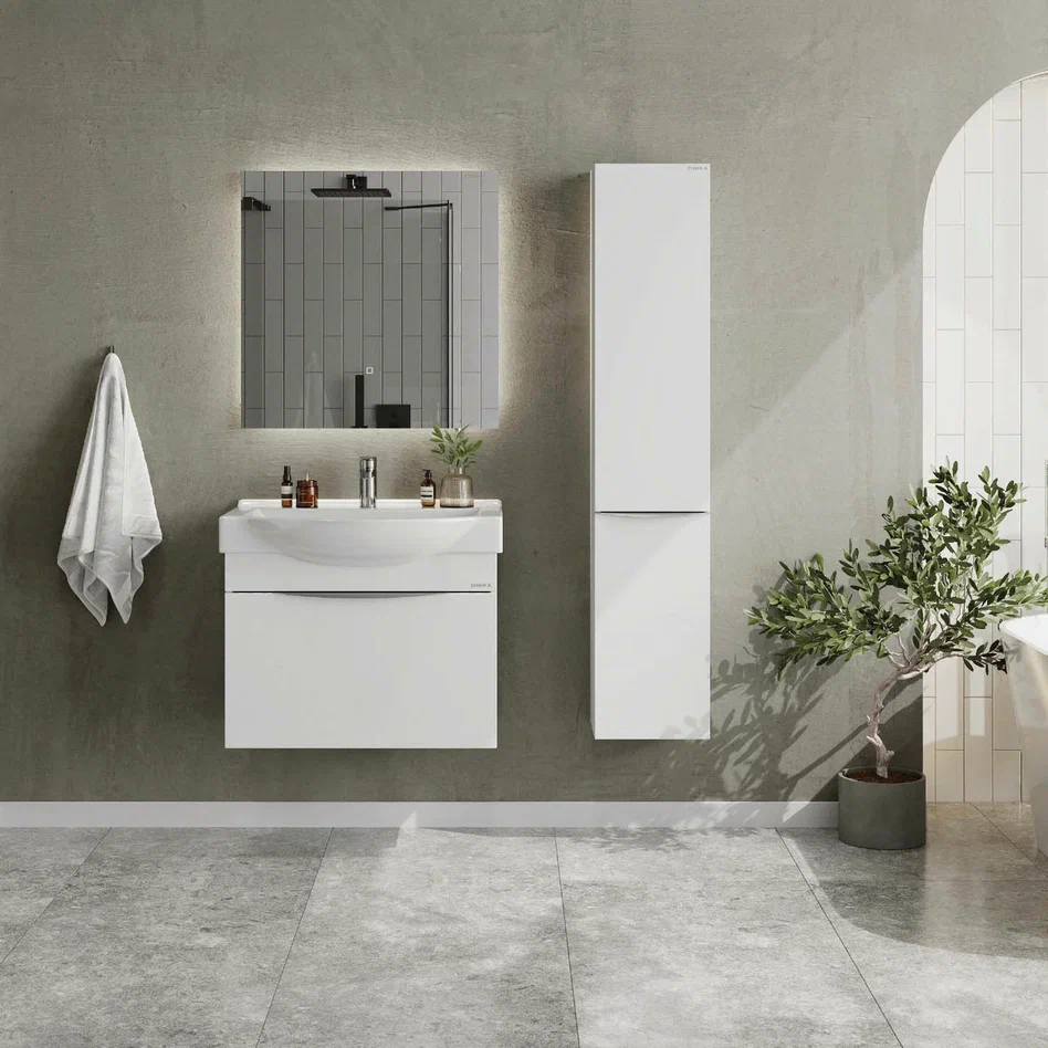 Onika Тумба под раковину Навиа 80 подвесная белая – фотография-3