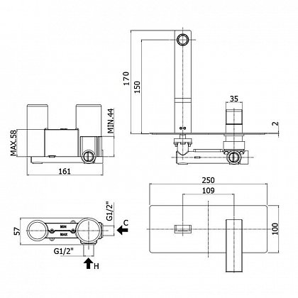 Paffoni Смеситель для раковины West WS104CR – фотография-2