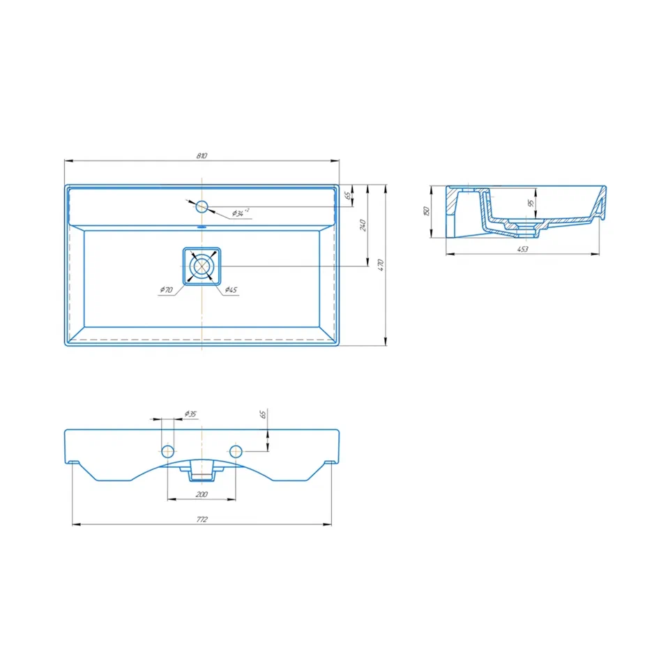 Onika Раковина Вилис 80 белая – фотография-3